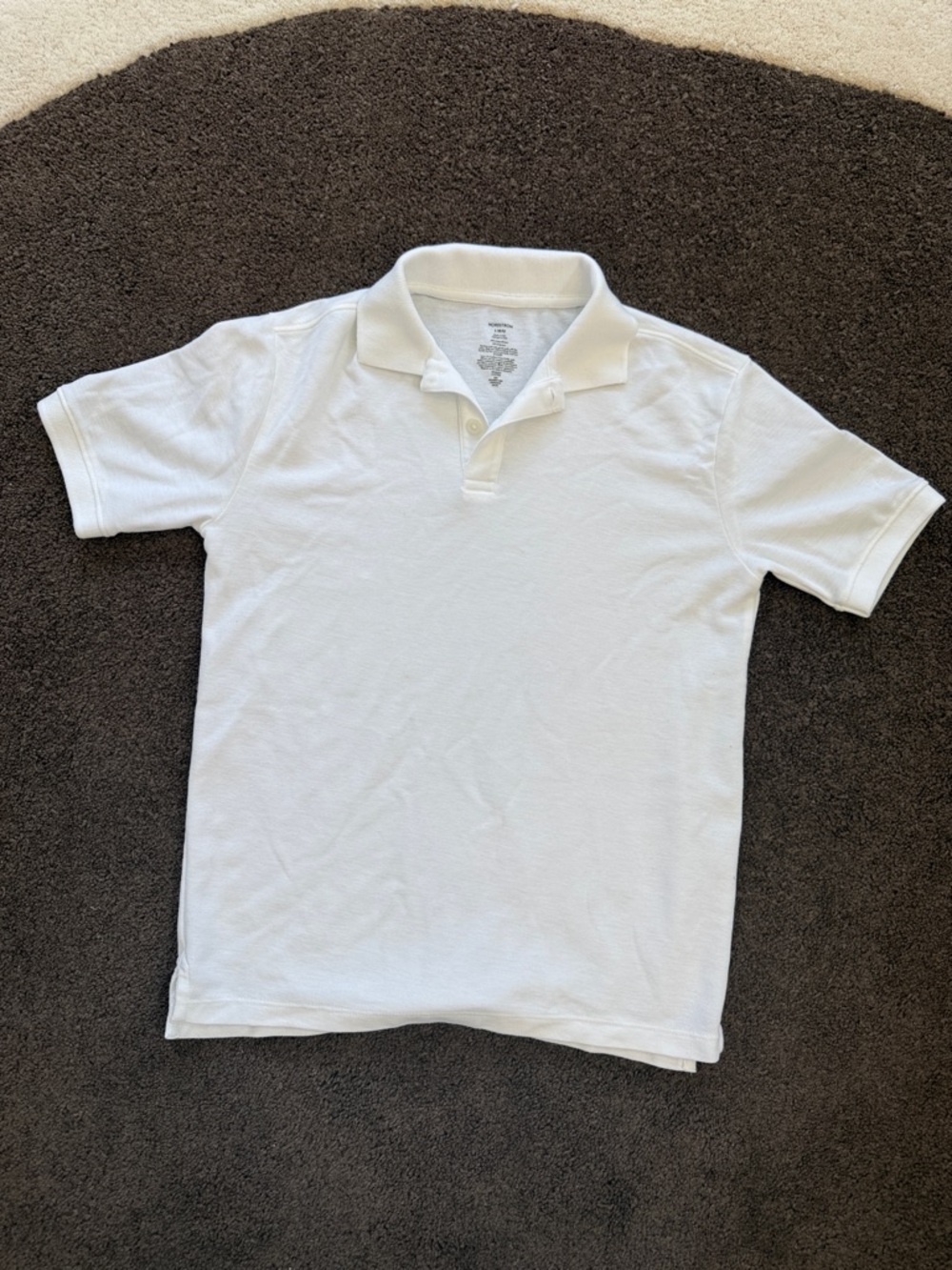 Nordstrom White Short-Sleeve Kids Polo